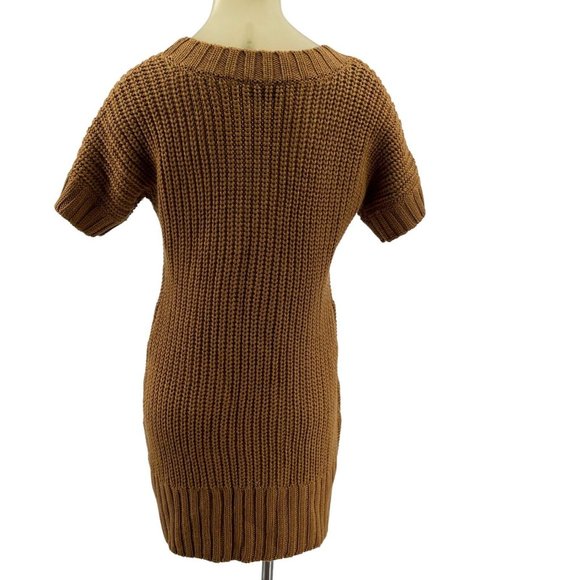 Soft Surroundings Tunic Cardigan Women Brown Double Breasted Size Large Wool - Picture 4 of 6